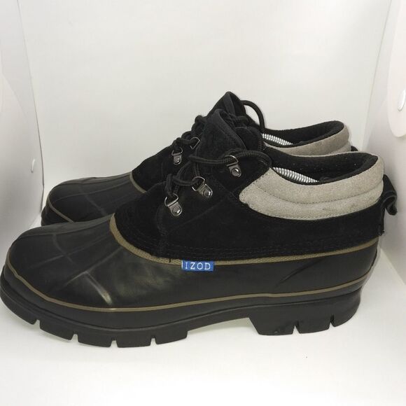 IZOD Forge Low Duck Boots Men's Size‎ 12 M Black, Grey - Picture 1 of 8